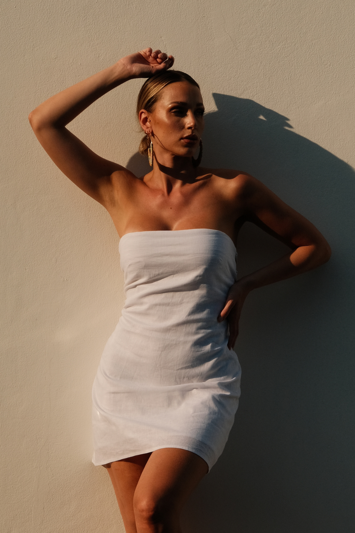 Coco | Robe à lacets en lin Blanc