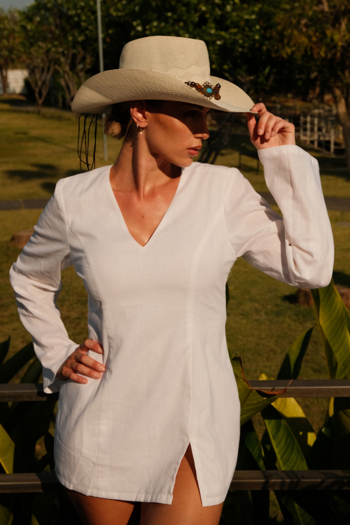 Carla | Robe à manches Blanc