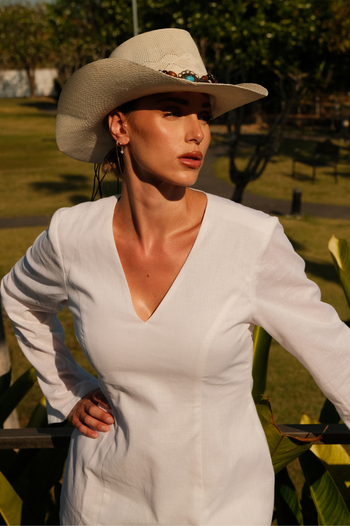 Carla | Robe à manches Blanc
